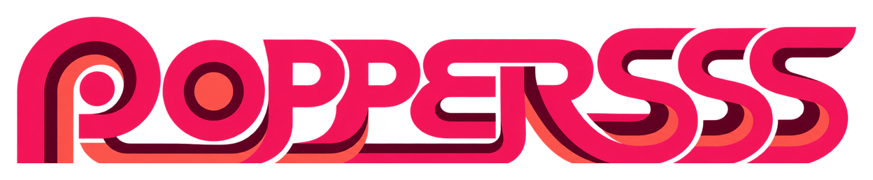 poppersss logo retro header